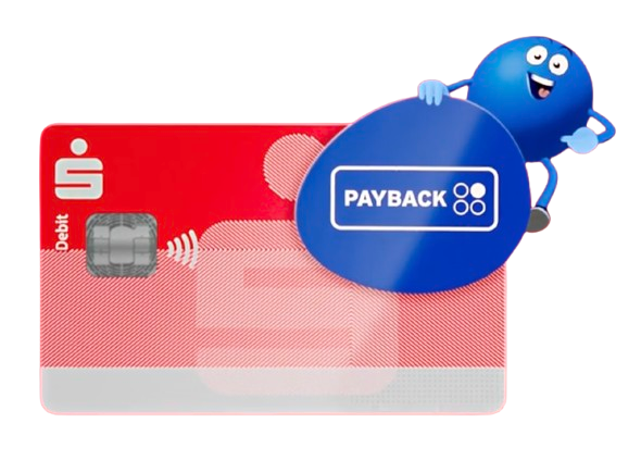 Card with bonus points feature, showing a credit card with a blue circular badge indicating bonus points program